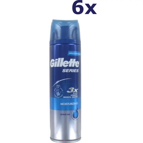 6x Gillette Scheergel - Series Moisturizing 200 ml – afbeelding 2