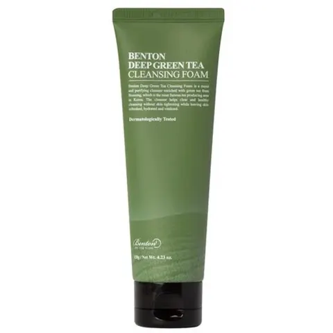 BENTON Deep Green Tea Cleansing Foam 120g – afbeelding 3
