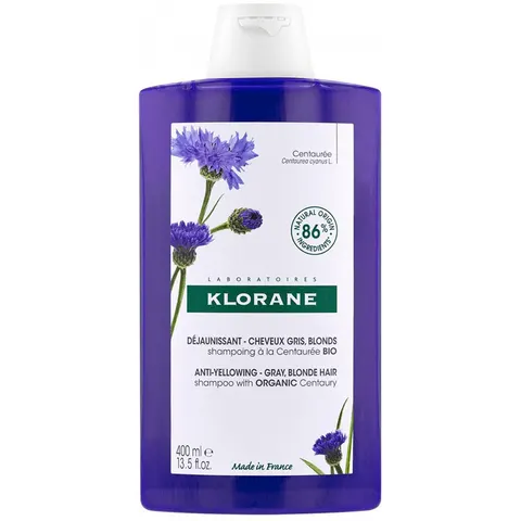 Kleurneutraliserende shampoo Klorane Centaureas Bio 400 ml – afbeelding 2