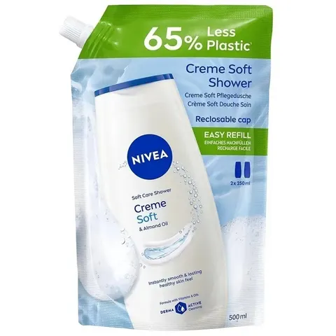 NIVEA Creme Soft Crèmige Douchegel Navulling 500 ml – afbeelding 3