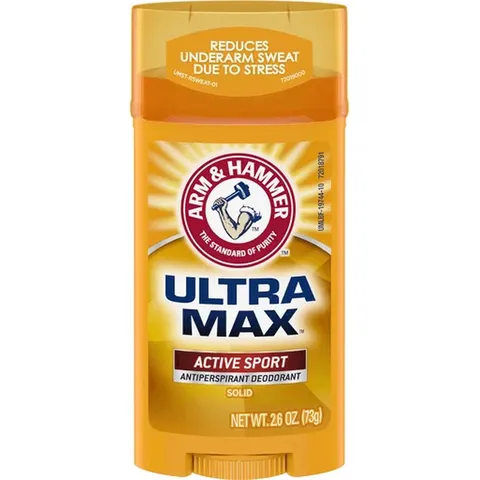 ARM & HAMMER ULTRA MAX Deodorant- Active Sport- Solid Stick - 2.6oz – afbeelding 2