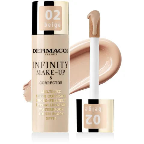 Dermacol Infinity Make-up & Corrector Foundationcrème, 02 Beige, 20 g – afbeelding 3