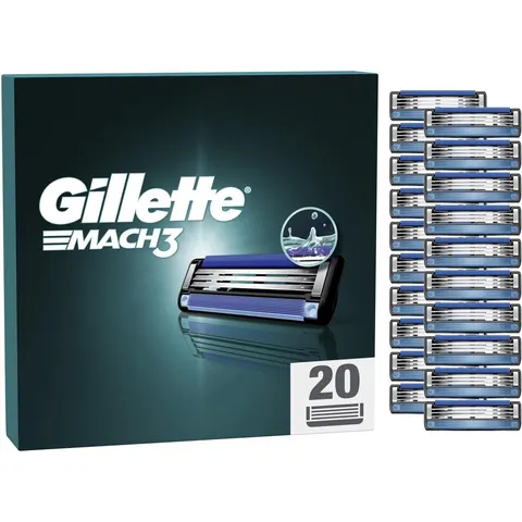 GIllette Mach3 scheermesjes 20-pak navulmesjes – afbeelding 2