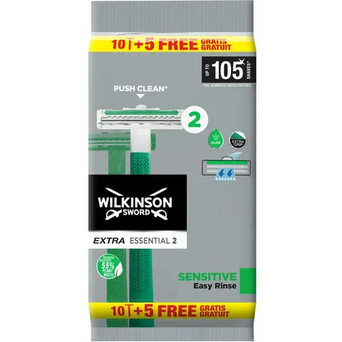 Wilkinson Sword Essentials 2 Sensitive rasoirs jetables 15 pcs – image 3