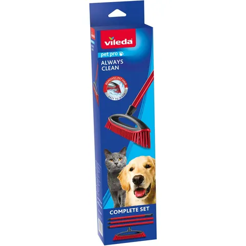 Vileda - Bezemborstel - Always Clean Pet Pro borstelset, rood, medium – afbeelding 2