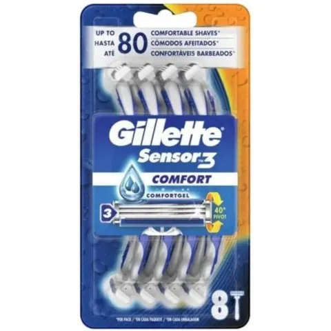 Gillette Sensor3 - wegwerpscheermesjes - comfort 8st – afbeelding 2