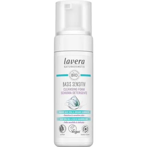 Lavera Basis Sensitive cleansing foam 150 Milliliter – afbeelding 2