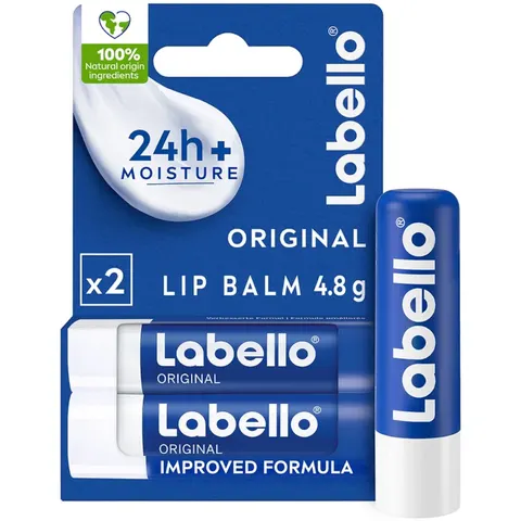 Labello 2×4.8gr lippenbalsem original – afbeelding 2
