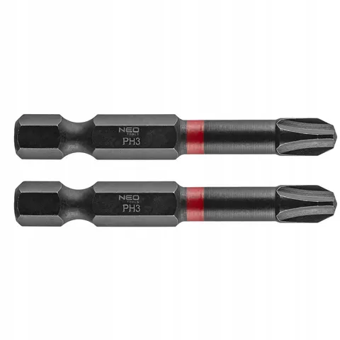 2x Slagbits PH3 x 50mm, Staal S2, 1/4" Hex – afbeelding 2