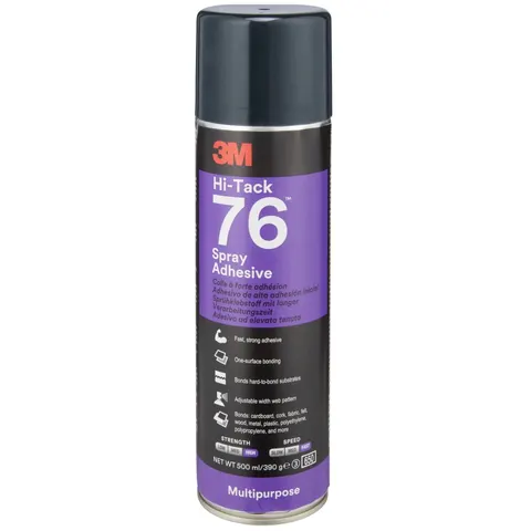 3M 76 Hi-Tack Lijmspray 500ml – afbeelding 2
