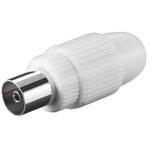 Coax IEC (v) schroef connector - plastic / recht – afbeelding 2