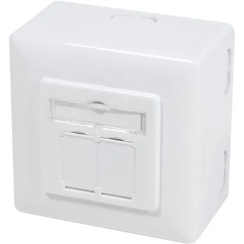CAT6 UTP / STP opbouwdoos - wit – afbeelding 2