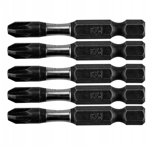 5x Impactbits PZ3 50mm S2 Staal 1/4" – afbeelding 2