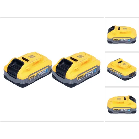 DeWALT Powerstack Li-ion accu 18V - 2x 5,0Ah – afbeelding 2