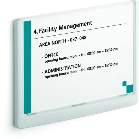 Deurbordje Durable Click sign A5 liggend wit – afbeelding 2
