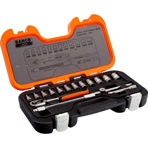 Bahco doppenset 1/4", 16-delig – afbeelding 2