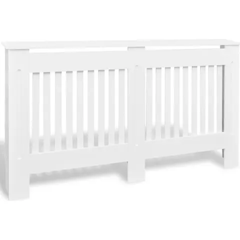 vidaXL Radiatorombouw MDF wit 152 cm – afbeelding 2