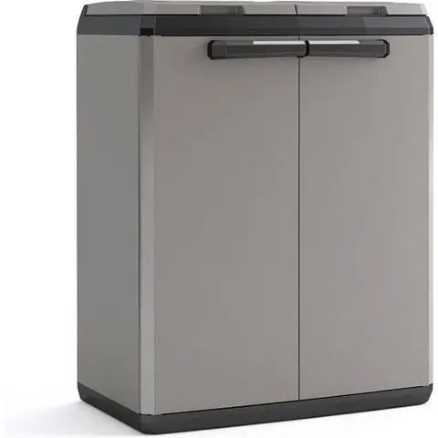 Keter Split basic recycling system - 68x39x85 cm - donker grijs/zwart – afbeelding 2