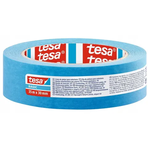 Tesa UV Basic Blauwe SchilderTape 30mm x 35m - Buiten & Binnen – afbeelding 2