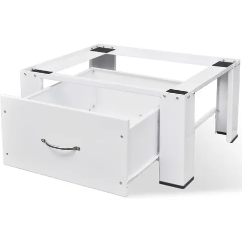 vidaXL - Wasmachineverhoger - met - lade - wit – afbeelding 2