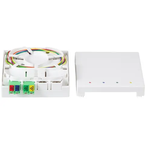 LogiLink Professional FTTH splitsbox, 2x LC/APC, 20m aansluitkabel, wit – afbeelding 2
