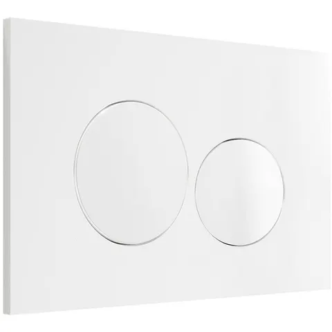 Plaque de commande pour WC avec double touche - Blanche - OPULUS – image 2