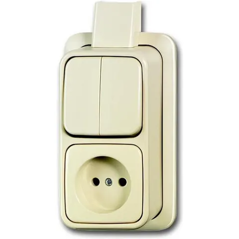 ABB Busch-Jaeger Combination Series Socket Outlet Cream - 2CKA001642A0158 - E3J99 – afbeelding 2