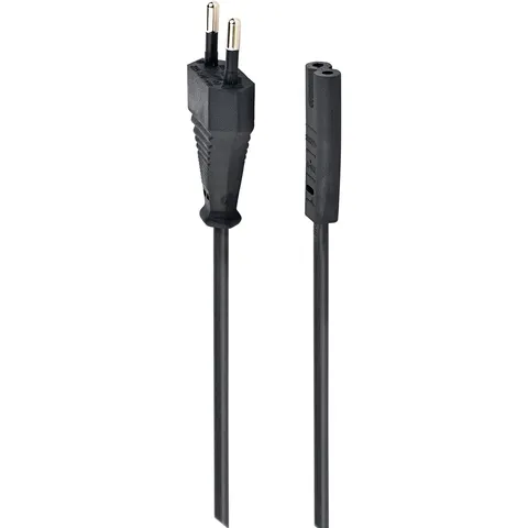 Netsnoer (C7) zwart, 1.8 meter – afbeelding 2