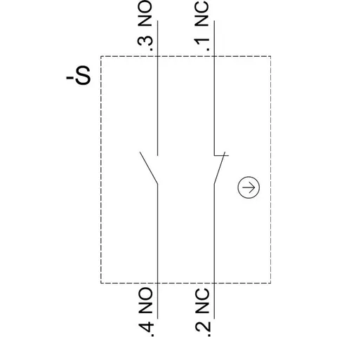 Siemens hulpcontactenblok - 3SU14001AA101FA0 - E37ME – afbeelding 2