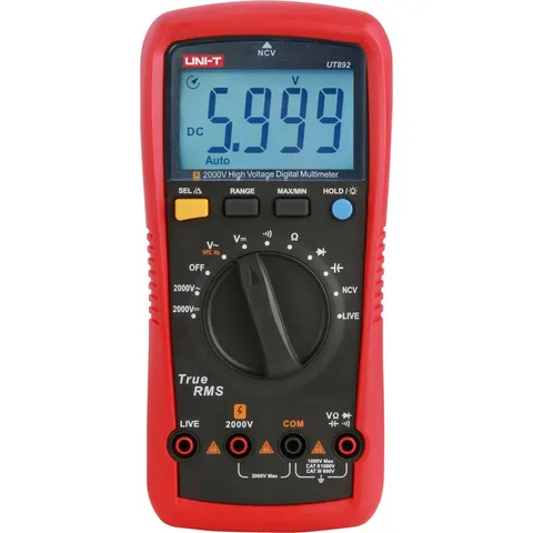 UNI-T UT892 - Multimeter - LCD Display - True RMS - 2000 V – afbeelding 2