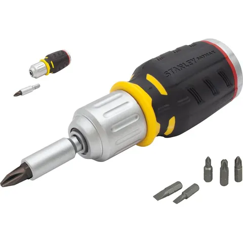 STANLEY FatMax Ratelschroevendraaier Stubby 6 bits – afbeelding 2