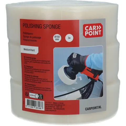 Polijstspons, Medium, wit, 3 stuks – afbeelding 2