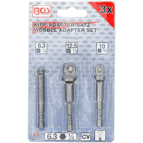 BGS technic Jeu d’adaptateurs à bascule de perceuse 6,3 mm – image 2