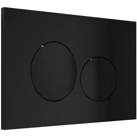 Plaque de commande pour WC avec double touche - Noir - OPULUS – image 2