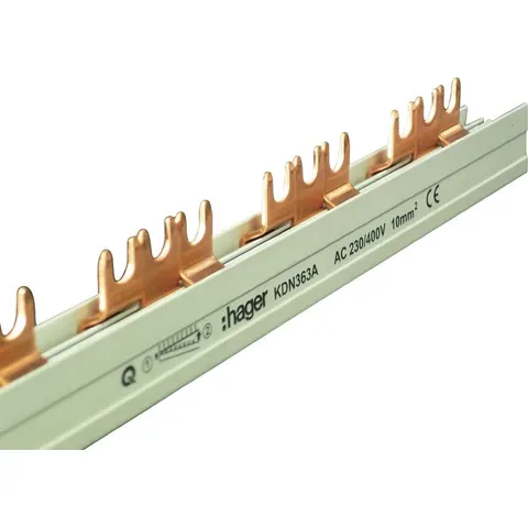 Hager Quickbusbar Kamrail - KDN363A - E2ZP5 – afbeelding 2
