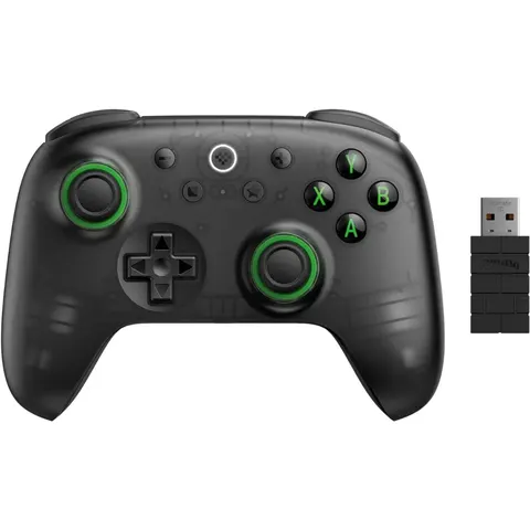 8BitDo Ultimate 2C Wireless Pad T Black - Controller - Draadloos - Bluetooth - 2.4GHz - USB-C - Hall Effect joysticks - oplaadbare batterij - compatibel met pc – afbeelding 2