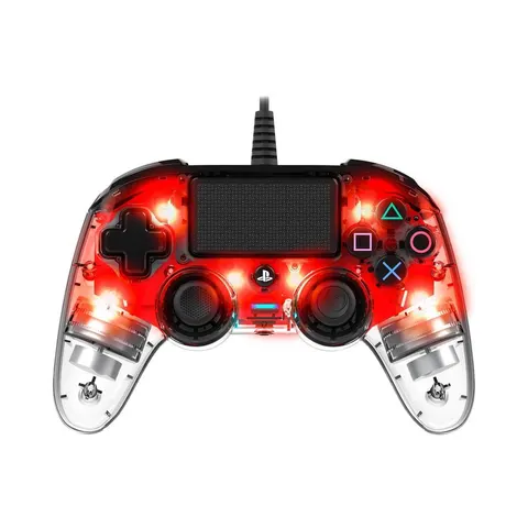Nacon Compact Official Licensed Bedrade LED Controller - PS4 - Rood – afbeelding 2