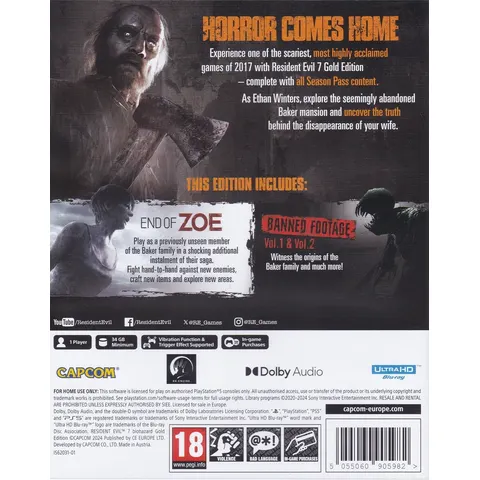 Resident Evil Biohazard - Gold Edition PS5 – afbeelding 2