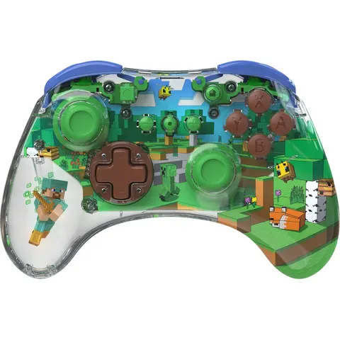 REALMz Draadloze Controller - LED - Minecraft Forest - Nintendo Switch – afbeelding 2
