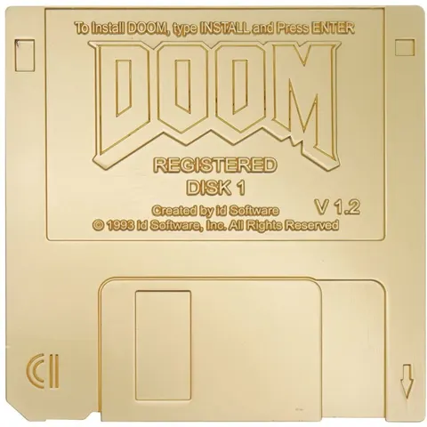 Doom Replik Floppy Disk Gold Plated Limited Edition – afbeelding 2