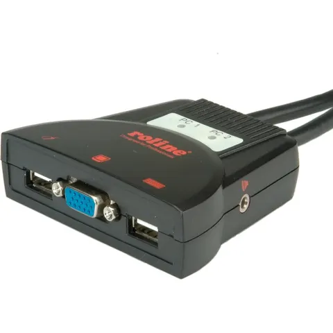 ROLINE KVM Switch 'Star' 2 PCs, VGA, USB, audio – afbeelding 2