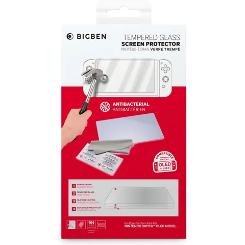 Bigben Tempered Glass Screenprotector - Nintendo Switch OLED – afbeelding 2