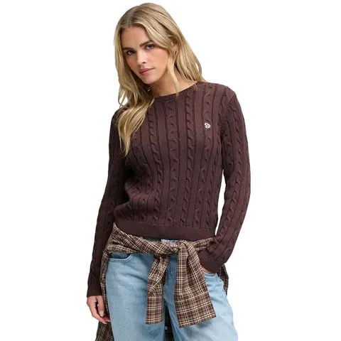 Superdry - Essentials SD&CO Kabelgebreide Trui - Dames - Sweaters – W6110801A – afbeelding 2