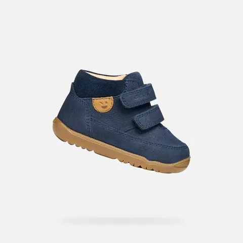 GEOX Baskets premiers pas en cuir, à scratchs, MACCHIA – image 2