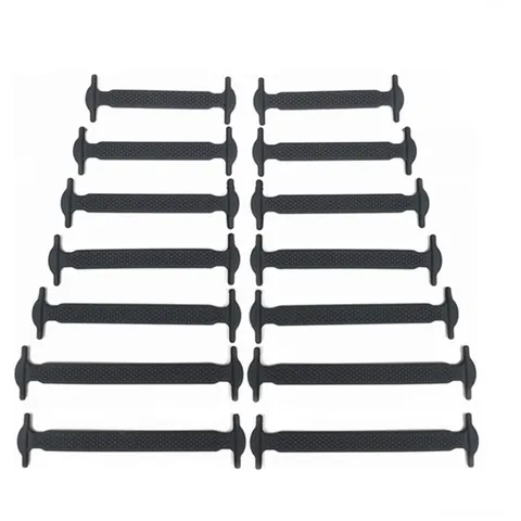 Strikvrije elastische schoenveters Black – afbeelding 2