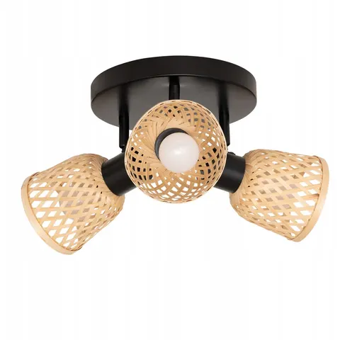 Bamboe hanglamp 3 kappen Ø 25 cm E14 – afbeelding 2