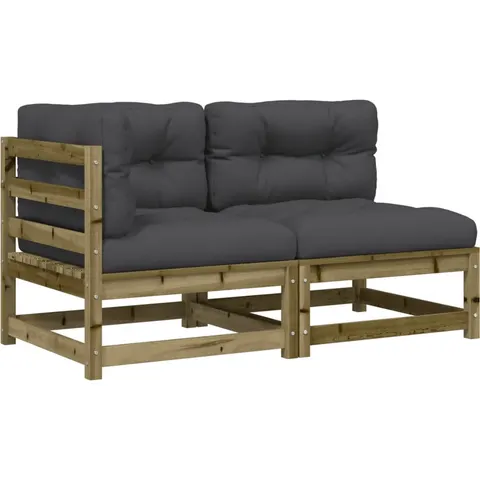 vidaXL Patio Sofa Natural Impregnated – 078697 – image 3