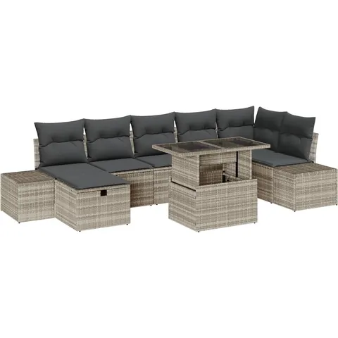 vidaXL Ensemble de canapé de jardin 8 pc polyrotin – 400925 – image 2