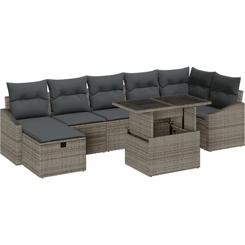 vidaXL Ensemble de canapé de jardin 8 pc polyrotin – 400499 – image 2