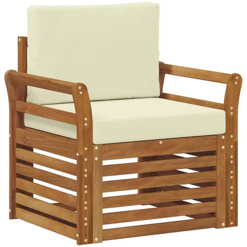 vidaXL Ensemble de canapés d'extérieur Naturel et Crème – 563334 – image 2